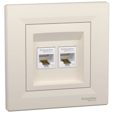 РОЗЕТКА КОМП'ЮТЕРНА RJ45 UTP КАТ. 5Е ПОДВІЙНА Schneider Electric Asfora EPH4400123