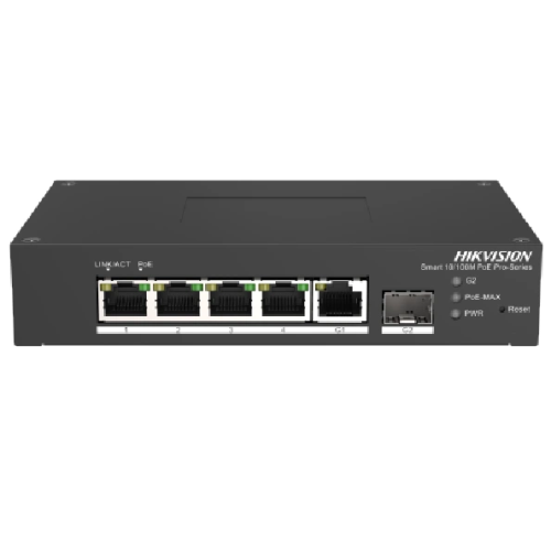Комутатор 6 портів керований Hikvision DS-3T1306P-SI/HS PoE