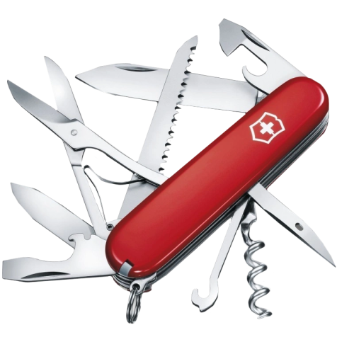 Ніж червоний Victorinox Swiss Army Huntsman 1.3713