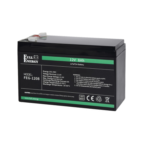 Літієва акумуляторна батарея Full Energy FEG-128 12В 8А•г
