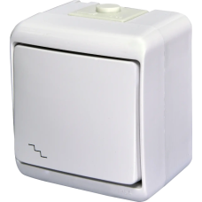 Вимикач прохідний накладний, білий, IP 54 ETI Hermetics 4668002