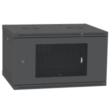 Шафа телекомунікаційна двері перф (чорна) IPCOM 6U 600x450