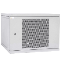 Шафа телекомунікаційна двері перфорація (сіра) IPCOM 12U 600x600