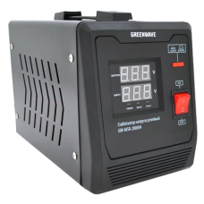 Стабілізатор напруги релейний 1xShuko, DC140-260V, AC220±8%, BOX Green Wave Mauser 2000VA (1400Вт)