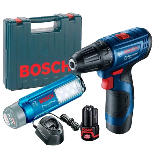 Акумуляторний шурупокрут та ліхтарик Bosch GSR 120-LI + GLI 12V-300 (06019G8004)