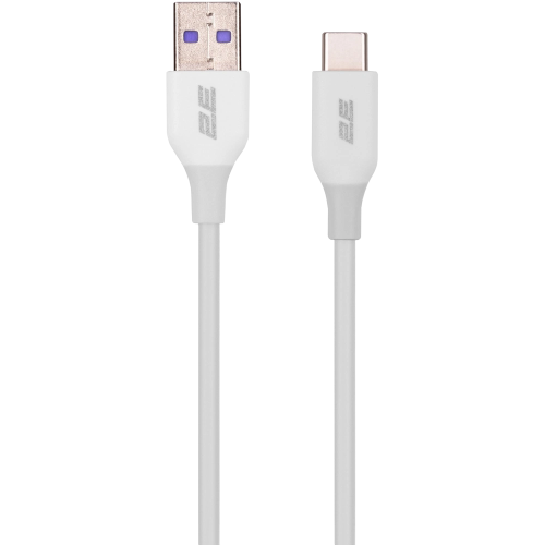 Кабель заряджання/синхронізації 1м білий 2E Type-C, Glow USB-A > USB-C