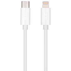 Кабель заряджання/синхронізації 1м білий 2E Type-C GlowUSB-C > Lightning