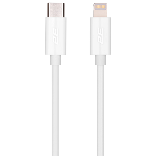 Кабель заряджання/синхронізації 1м білий 2E Type-C GlowUSB-C > Lightning