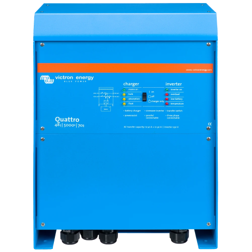 Інвертор VictronEnergy Quattro 48/5000/70-100/100 однофазний чиста синусоїда